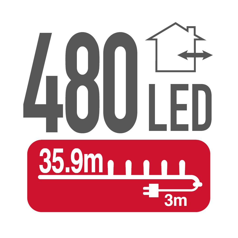480 LED lempučių girlianda KOLLA