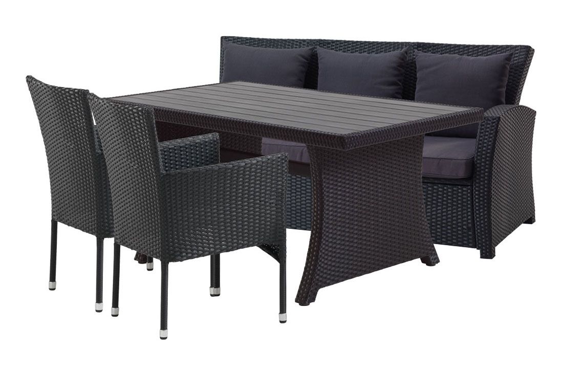 Sodo baldų komplektas LANGET+AIDT Stalas 82x135x65cm, sofa
