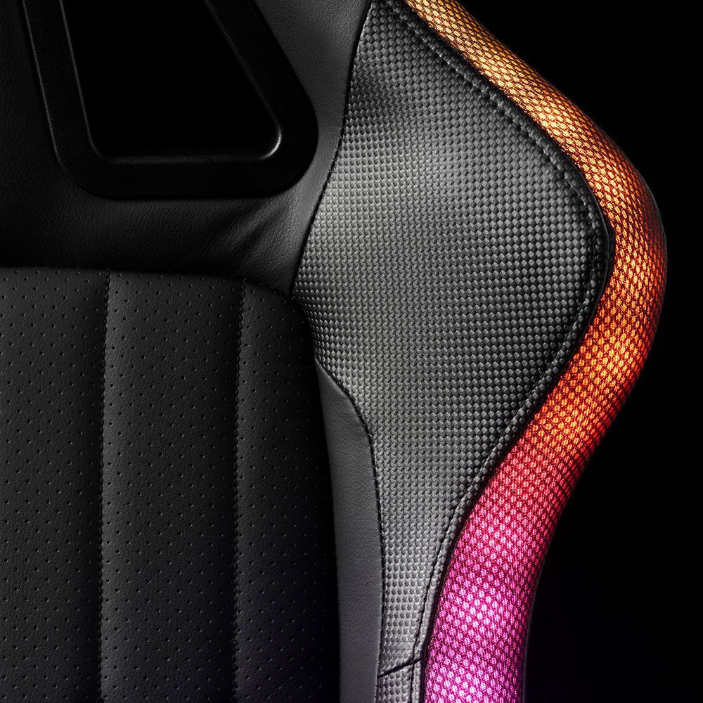 Žaidimų kėdė su LED RANUM 70x126-136x70cm - JYSK - Visada puikūs pasiūlymai