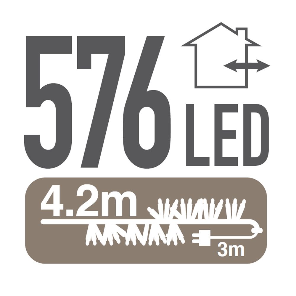 576 LED lempučių girlianda SAGI