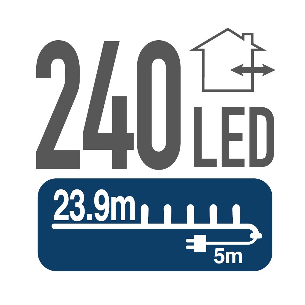 240 LED lempučių girlianda BORA