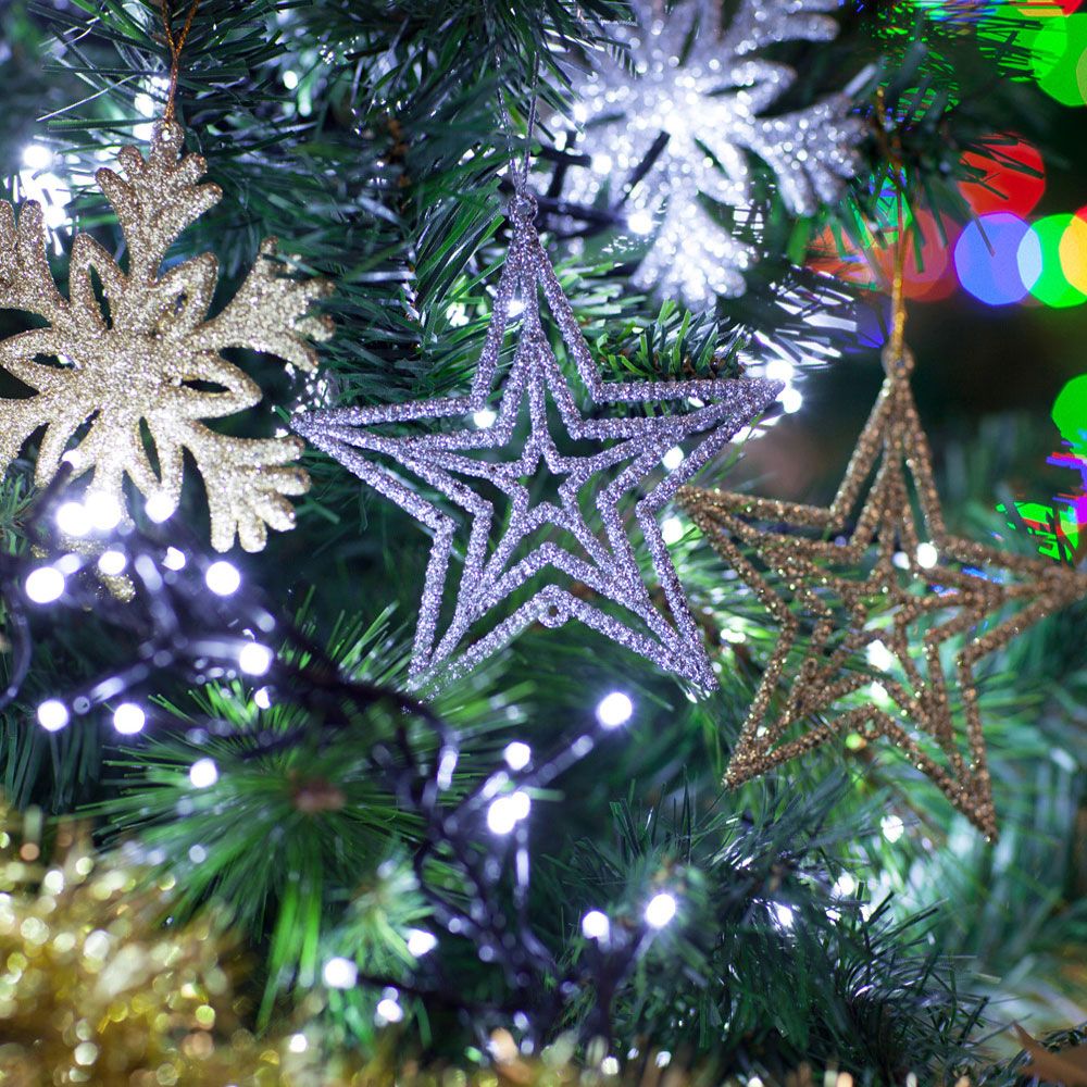 Eglutės žaisliukai GLITTER 6 vnt.