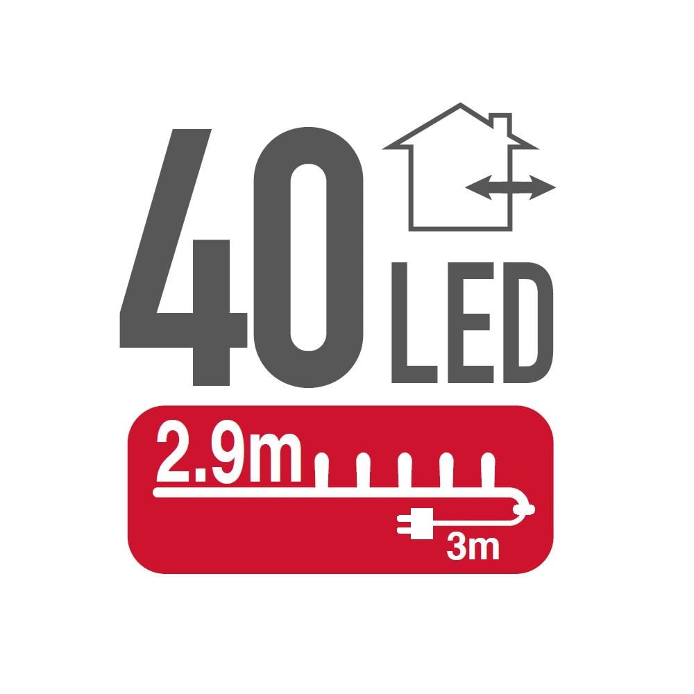 40 LED lempučių girlianda KOLLA