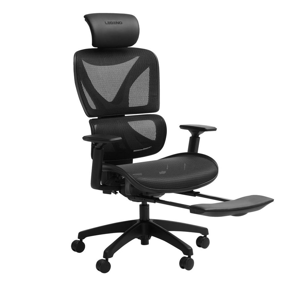 Ergonomiška žaidimų kėdė su kojų atrama GERLEV