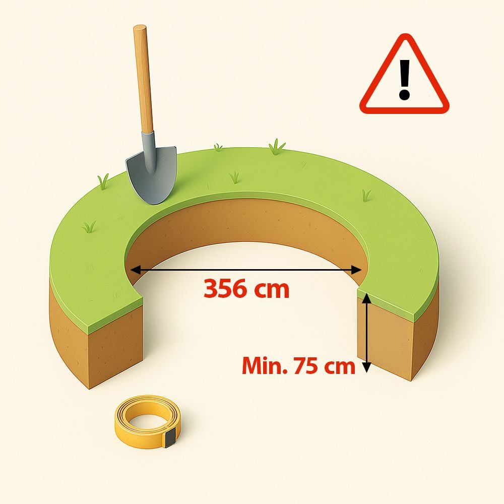 Batutas montuojamas į žemę FALK d396cm