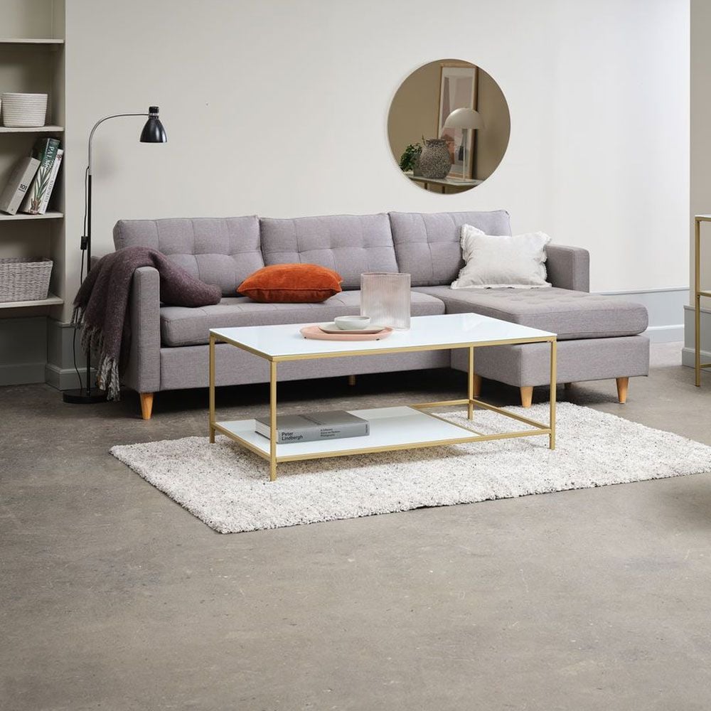 Kampinė sofa FALSLEV 217x78x81/149cm JYSK Visada puikūs pasiūlymai