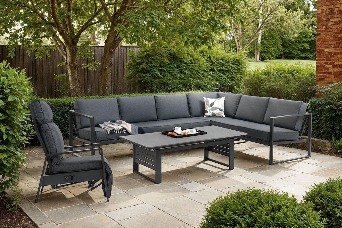 トップス GYAKUSOU 11SS Sphere 3/4 TOP-Navy/XL Sodo baldų komplektas VONGE Sofa: 271 x 64 x 208 cm. Stalas