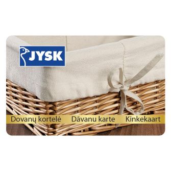 JYSK elektroninė dovanų kortelė 10€ (tik perkant JYSK.lt)