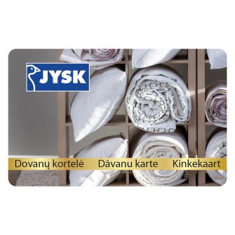 JYSK elektroninė dovanų kortelė 20€ (tik perkant JYSK.lt) 